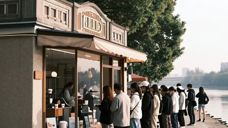 Illustration for: New Dayton Coffee Shop Draws Lines Around the Block