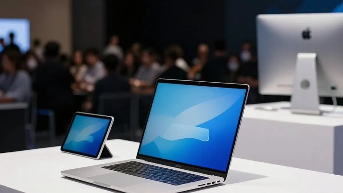 Illustration for: Apple Unveils Touchscreen MacBook Pro at 'Pro and Tell' Event After a Week of Hardware Launches