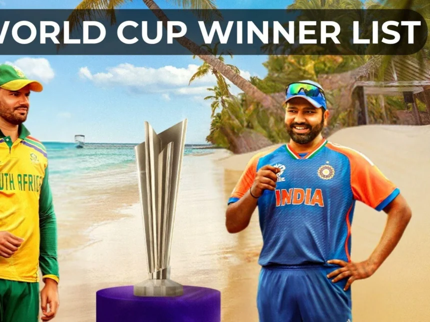 T20 World Cup winners list